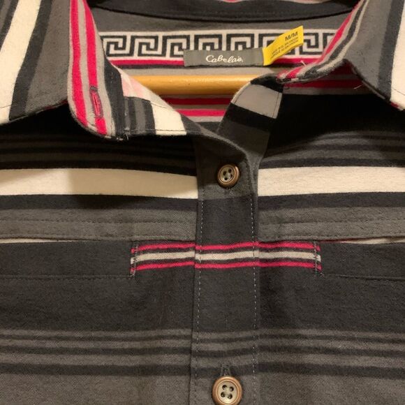Cabela’s Flannel Shirt Sz M Button Front Western Print—like new! - Picture 3 of 14